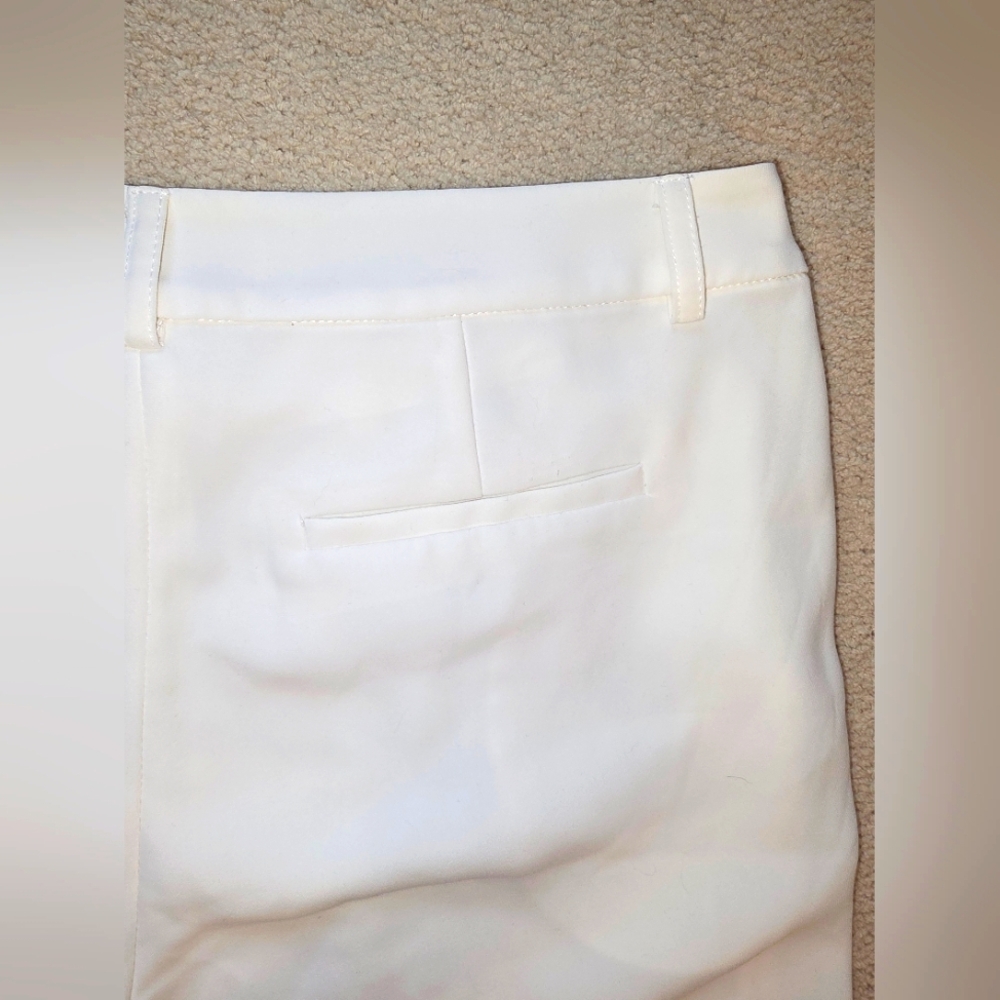 Amanda Uprichard White Dress Shorts Golf Caddy Cut Sz Large - Picture 11 of 12